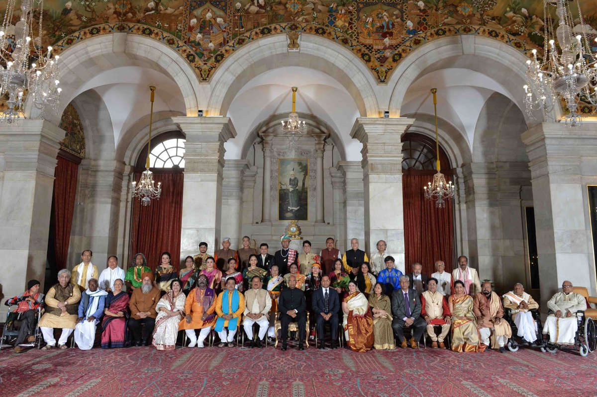 President Ram Nath Kovind presented the Sangeet Natak Akademi Awards 2017 at Rashtrapati Bhawan in New Delhi on Wednesday.
